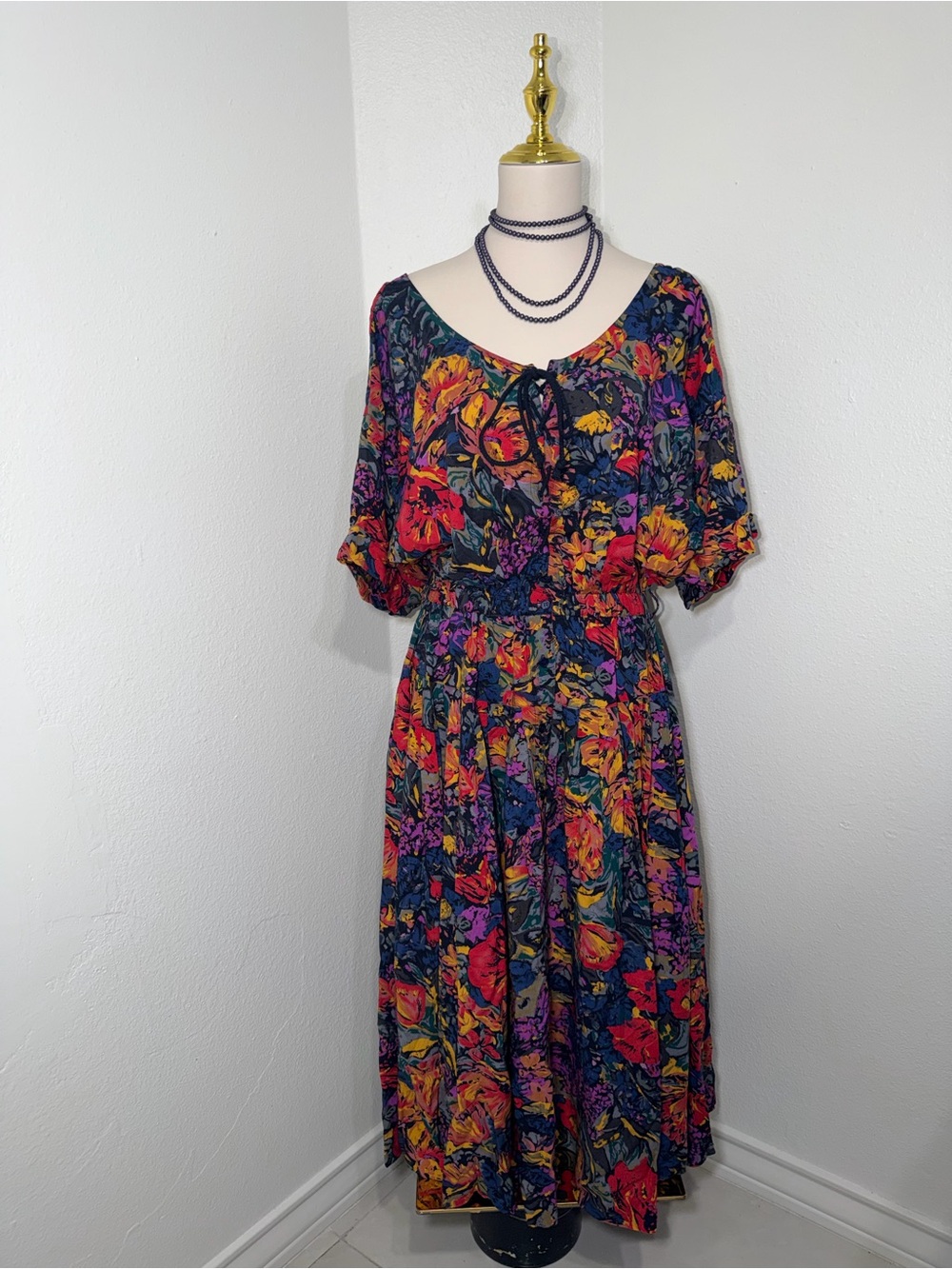 Women’s Floral Midi Dress - Multicolor